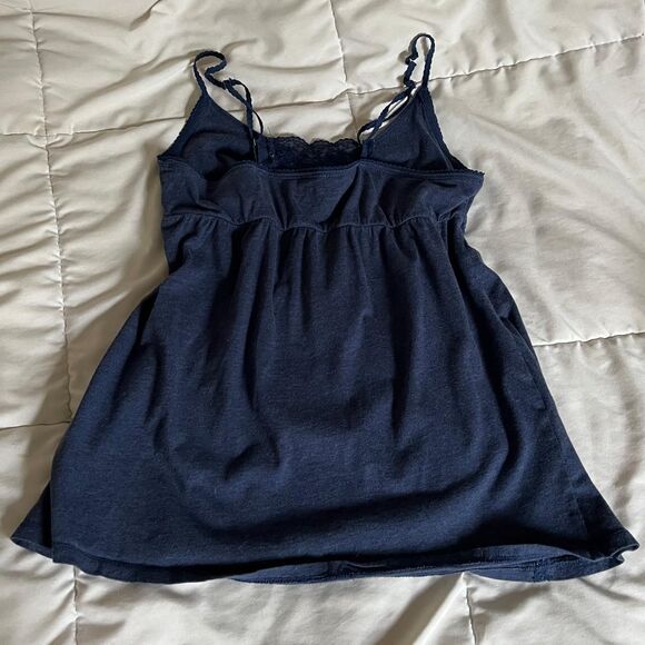 Vintage Y2K Navy Blue Lacey Babydoll Tank from SO Wear It Declare It (Size S) - Picture 2 of 7